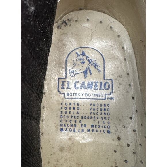 El Canelo Botin Charros Mens Mex 30 Brown Leather Slip-On Ankle Chelsea Boot main image 7